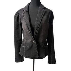 Kori Black Denim Blazer Size Medium NWT